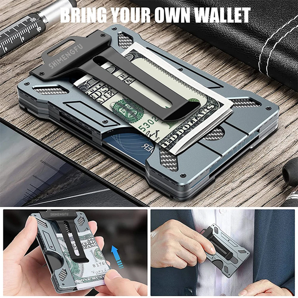 Men's Carbon Fiber Wallet RFID - Money Clip Minimalist Rfid Blocking ulasan dan harga