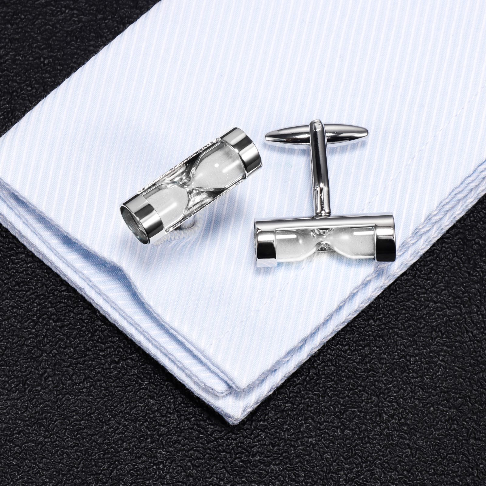 Hawson Men's Hourglass Cufflin - Cufflinks Men Stainless Steel Luxury ulasan dan harga